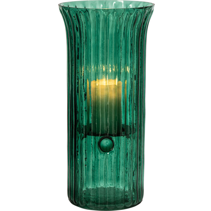 J-Line Chandelier - verre - turquoise - large