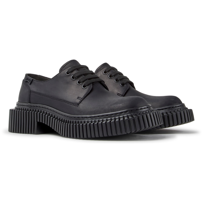 Zapatos de cordones - CAMPER Pix Berlin - Negro - Piel nobuk