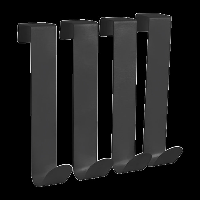 Lot de 4 crochets Noir mat KESSY MSV