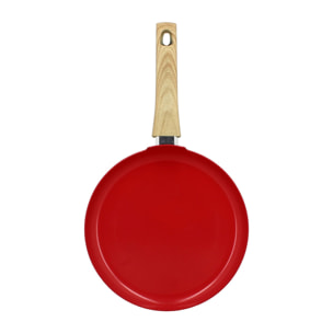 Crêpière 26cm avec revêtement céramique rouge - tous feux COLORAMA