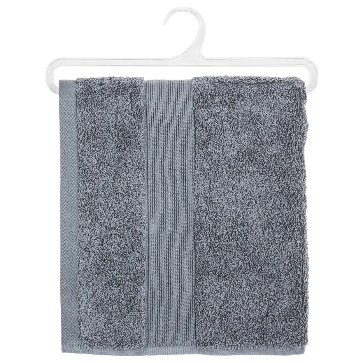 Serviette de toilette "Essentiel" coton gris 50x90cm