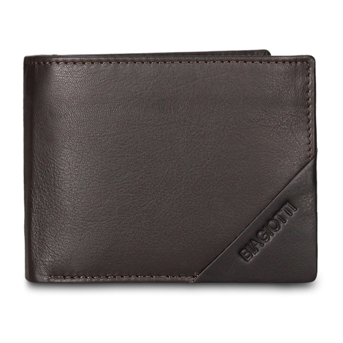 Portafoglio uomo vera pelle - Modello Umbria Nova - Casual - 12.0 x 10.0 x 2.5 cm