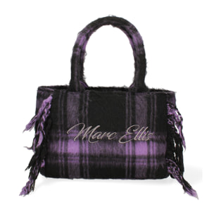 Borsa a mano da donna - Modello False - 100% lana e tessuto - 30.0 x 22.0 x 15.0 cm