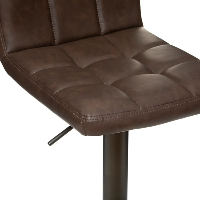 Chaise de bar ajustable "Delek" - marron