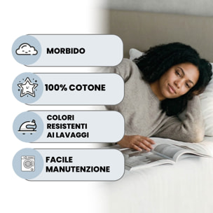 LENZUOLO SOPRA MAX COLOR, 100% Cotone, Tinta Unita, Made in Italy - GRIGIO CHIARO