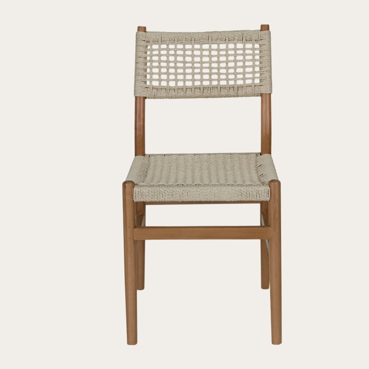 Chaise Amalfi -bois massif de hêtre et corde-couleur naturel 44 x 86 x 55 cm