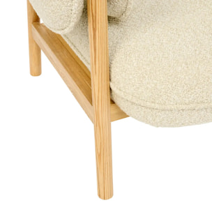 Fauteuil Ikaris en Tissu Beige L86xl80xH83 cm