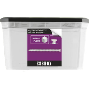 Vis ESSBOX SCELL-IT Béton - RAL9016 - Ø7,5 mm x 82 mm - Boite de 100 - EX-91153975082