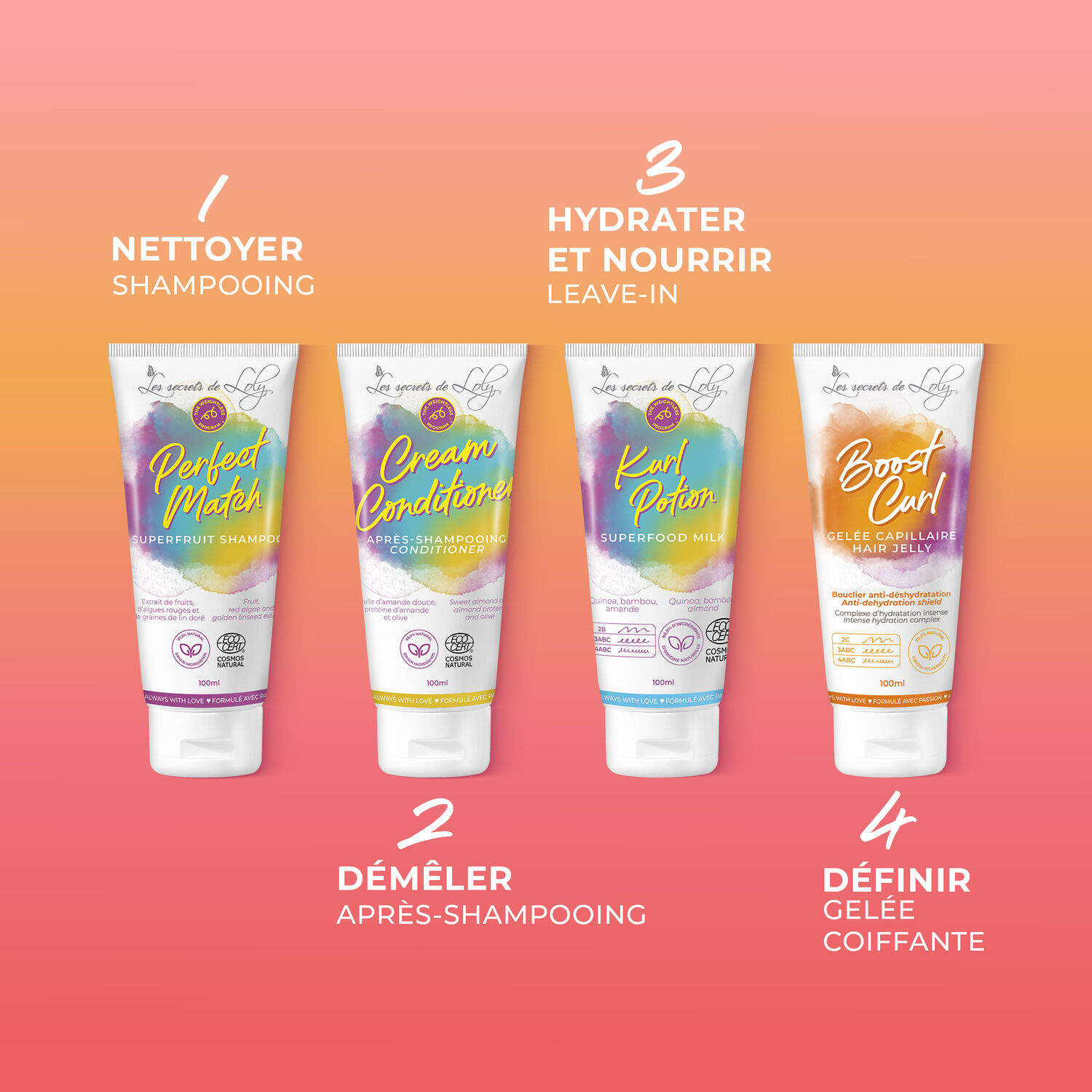 Wavy Hair Routine - Coffret Indispensables Cheveux Ondulés 4x100ml