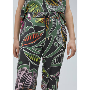 Pantaloni jogger stampa floreale