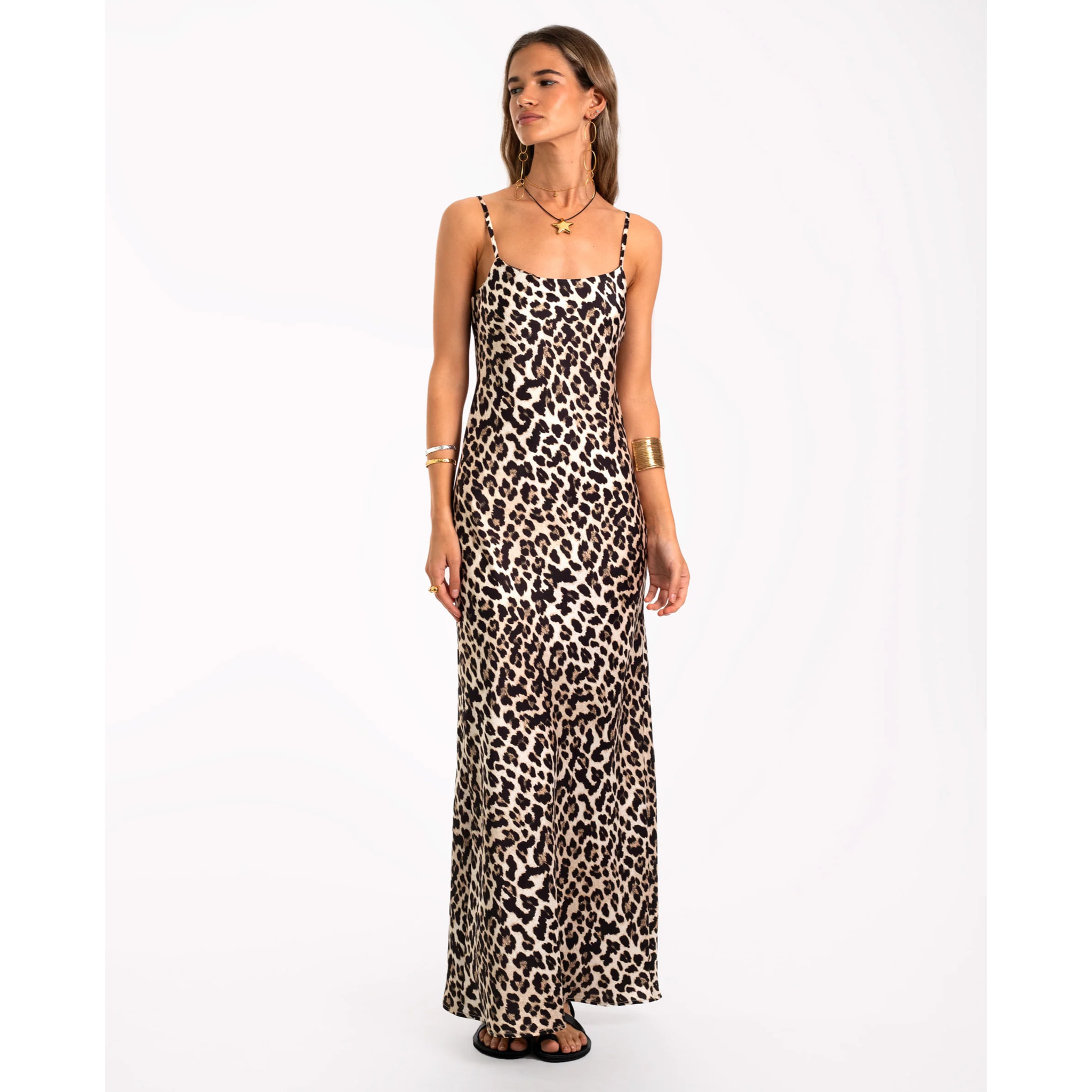 Vestido lencero leopardo