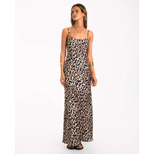 Vestido lencero leopardo