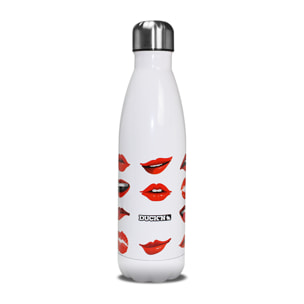 Bouteille Isotherme Blanche Motifs Kiss 500ML, Duck'n