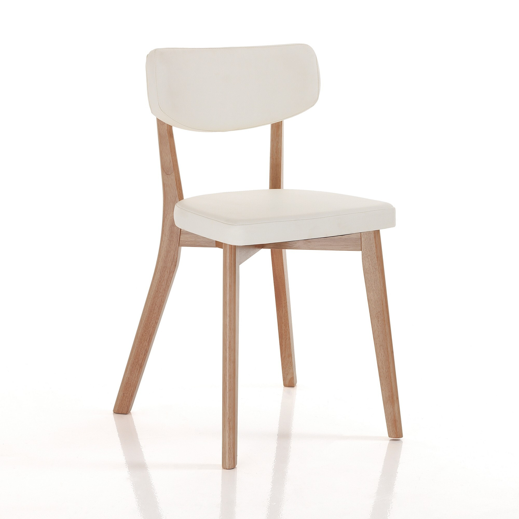 Tomasucci Lot de 2 Chaises en bois VARM EVOLUTION Blanc