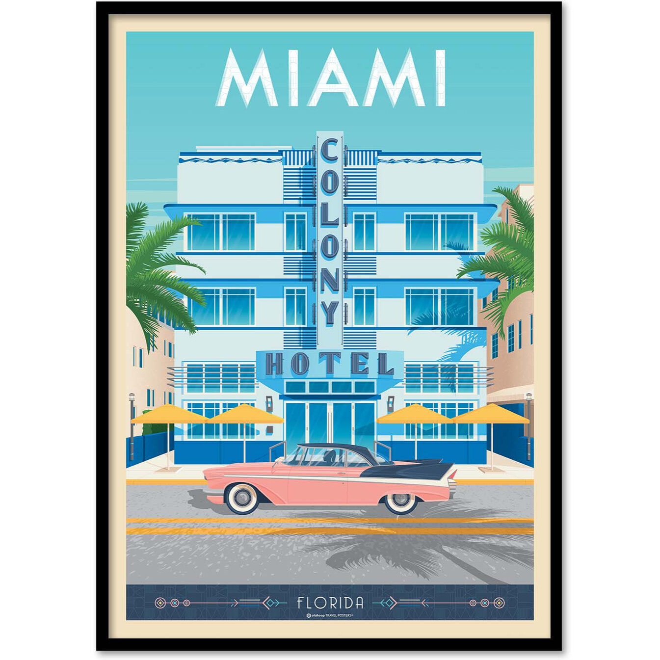 Affiche - Miami Colony Hotel - Olahoop Travel Posters
