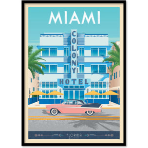 Affiche - Miami Colony Hotel - Olahoop Travel Posters