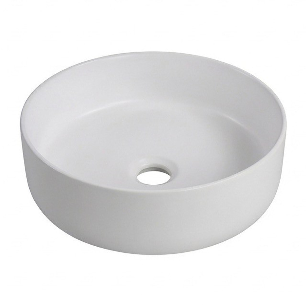 Vasque à poser ronde 36 cm hauteur 12,5 cm sans trop-plein blanc mat PixL (CEPX3636WM)