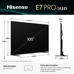TV QLED HISENSE 100E7Q PRO (2025) 100" (253 cm)