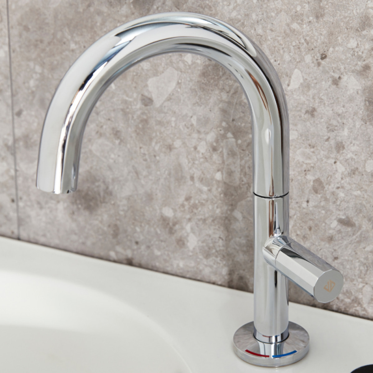 Mitigeur de lavabo avec poignée latérale Grands Boulevards chromé