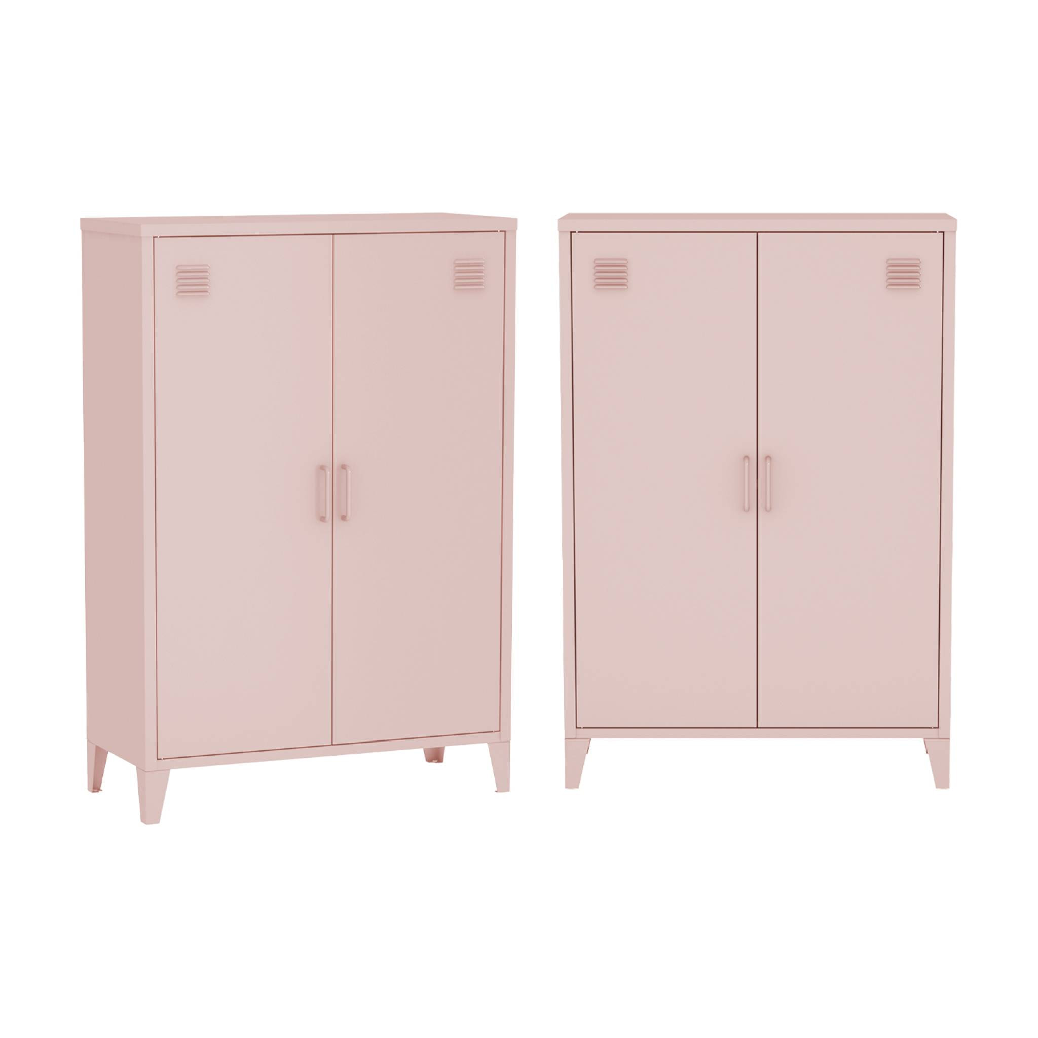 Commode/armoire métal 2 portes (lot de 2) SOHO