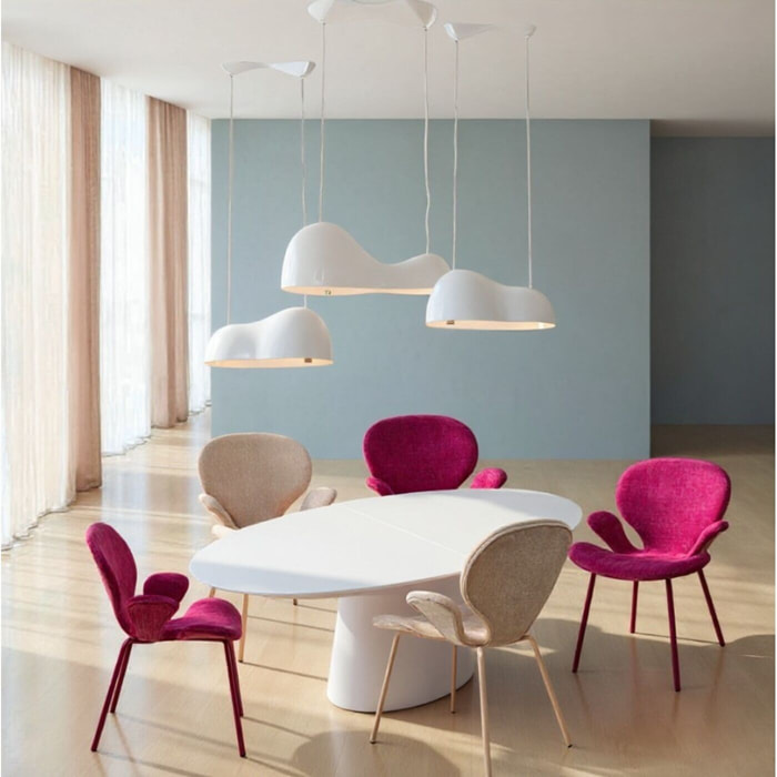 Chaise avec accoudoirs Soft Blossom rose Kare Design