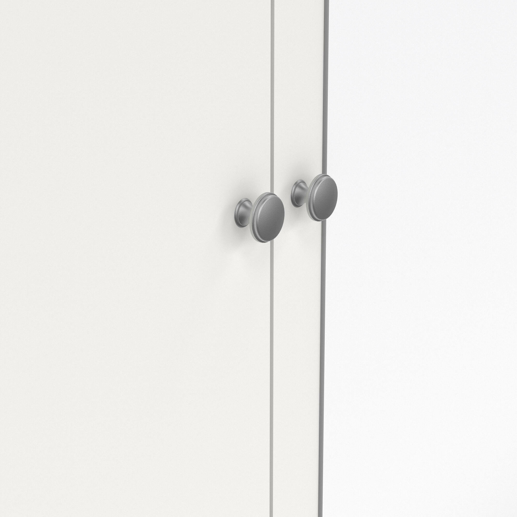 Guardaroba 3 ante Rufina, Mobile camera da letto, Cabina armadio portabiti, Armadio appendiabiti, 150x58 h199 cm, Bianco