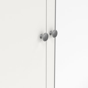 Guardaroba 3 ante Rufina, Mobile camera da letto, Cabina armadio portabiti, Armadio appendiabiti, 150x58 h199 cm, Bianco