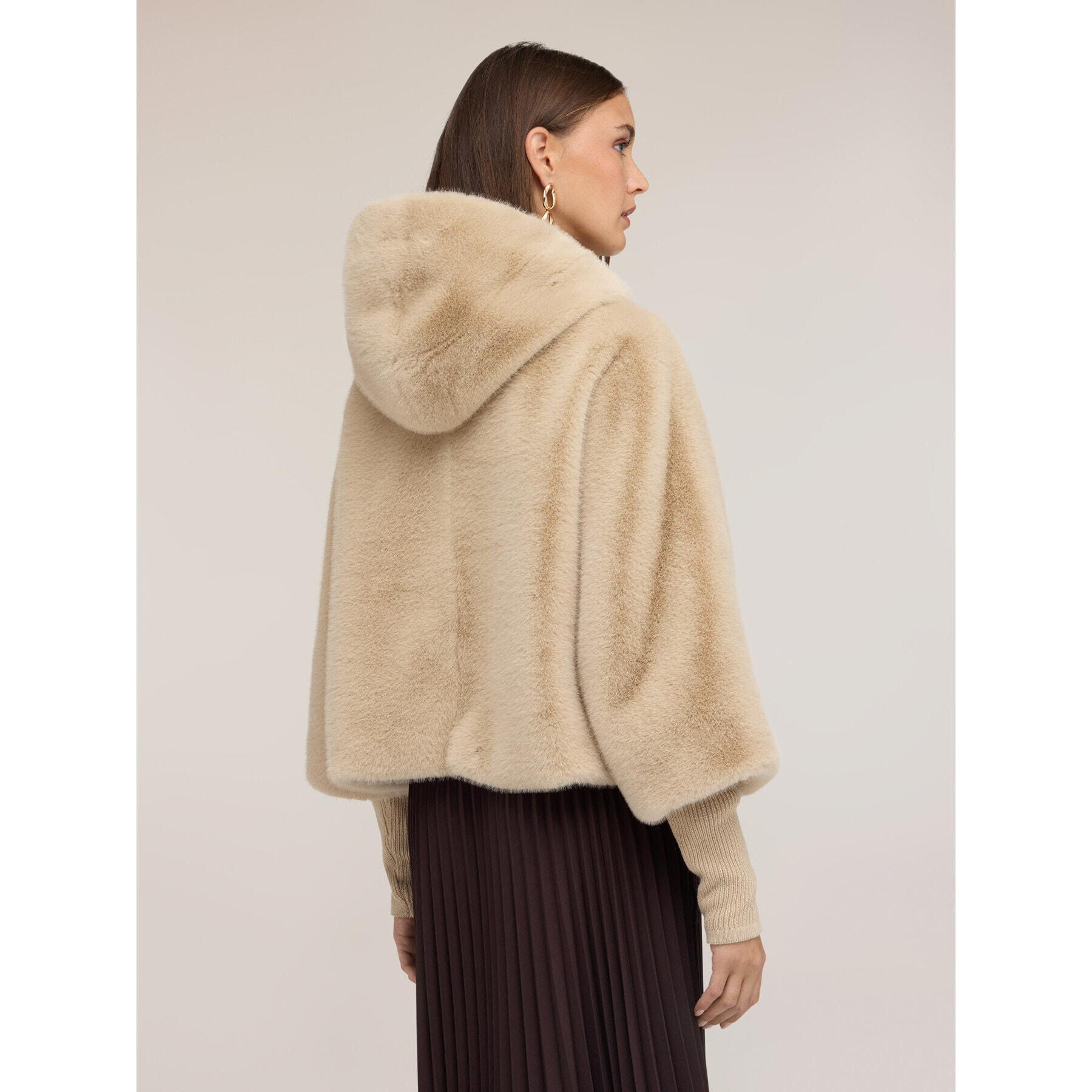 Motivi - Giubbotto corto con cappuccio - Beige