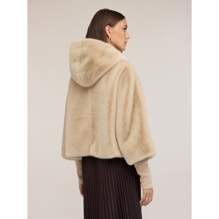 Motivi - Giubbotto corto con cappuccio - Beige