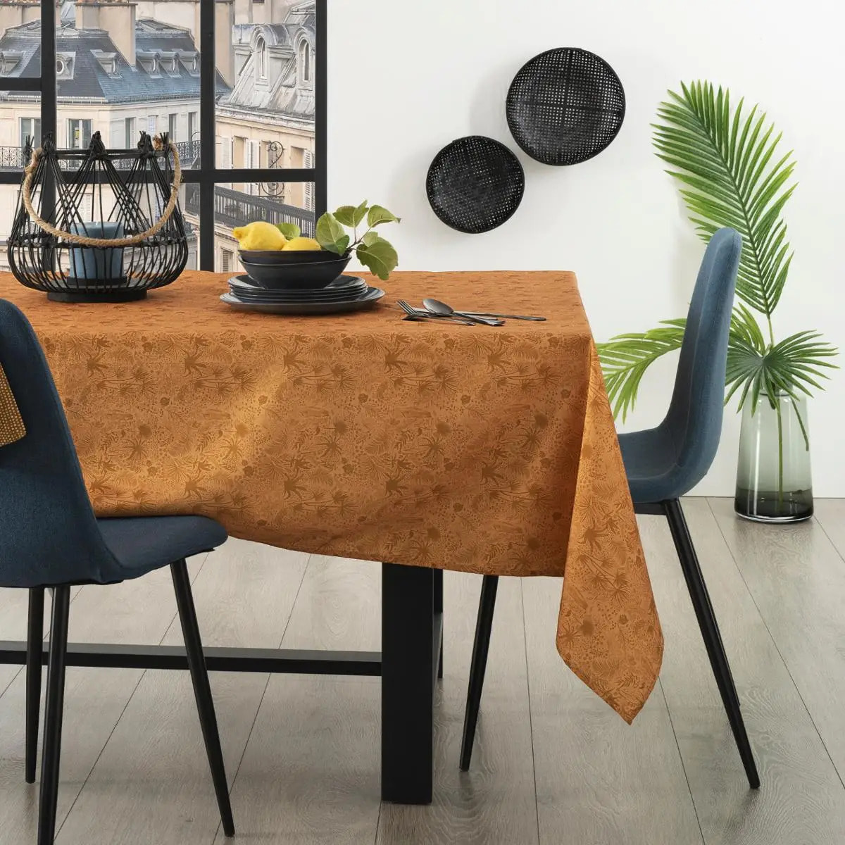 Nappe anti-tache "Tropikal" - jaune - 140x240 cm