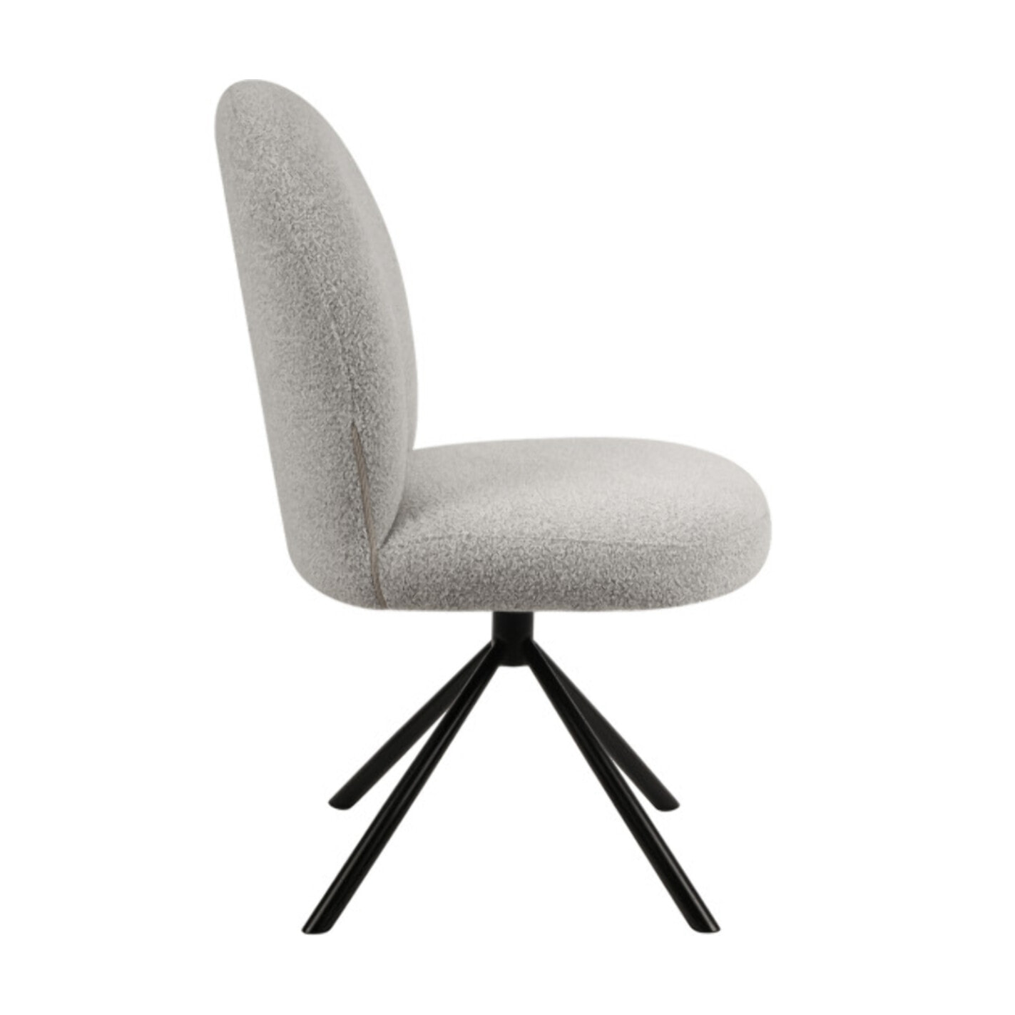 Chaise rotative 180° en tissu bouclette - BÉRANGÈRE