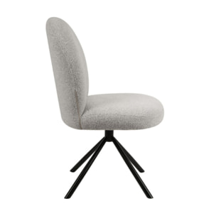 Chaise rotative 180° en tissu bouclette - BÉRANGÈRE