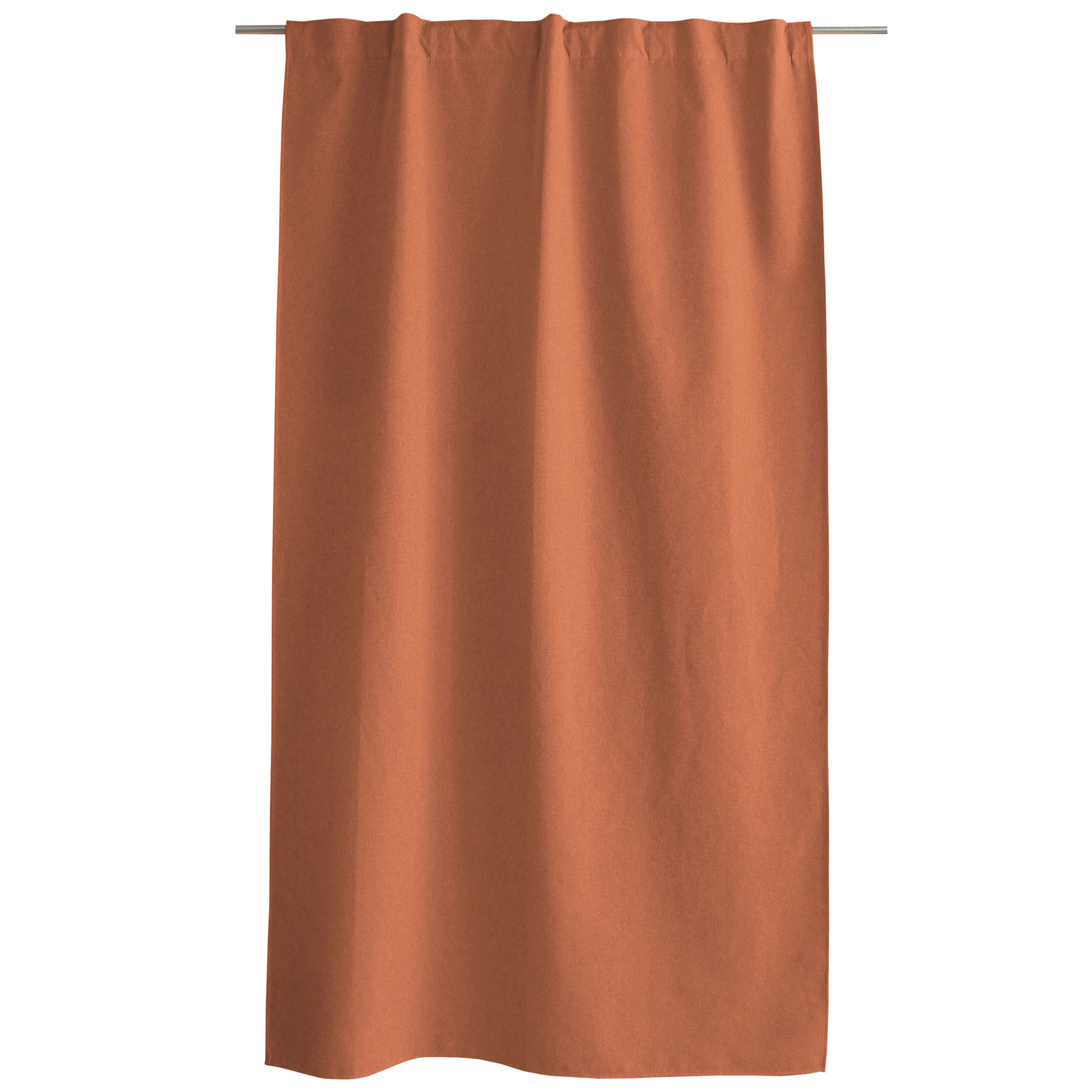 Rideau occultant aspect chambray - Terracotta