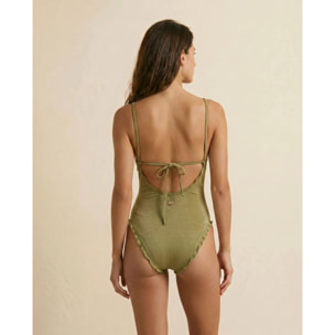 Bañador de lurex con tirante fino