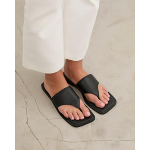 Sandalias planas Horsie Negro 1 cm