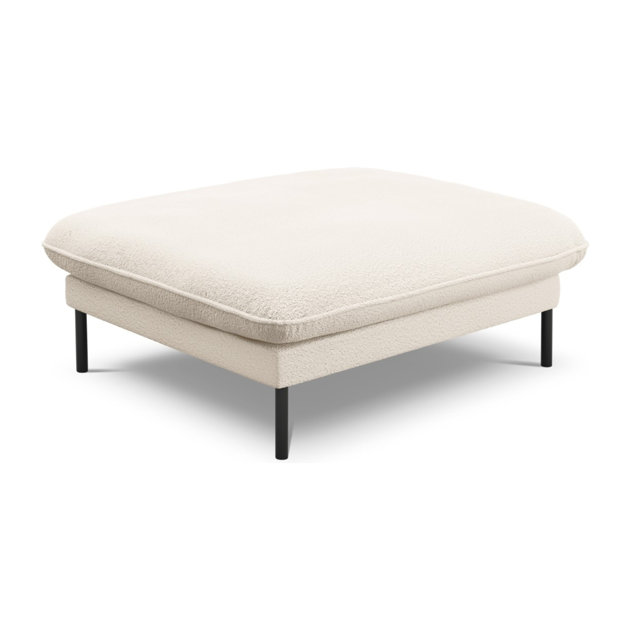 Pouf "Vienna" en bouclé beige