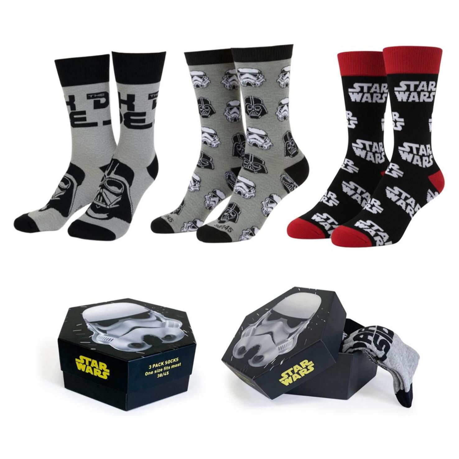 Pack de 3 Calcetines Star Wars - Multicolor - Talla 38-45