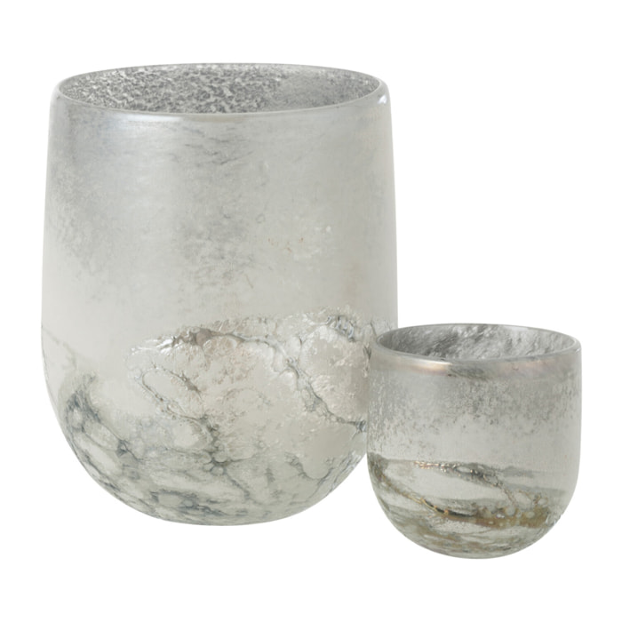 J-Line photophore Scavo - verre - gris - large