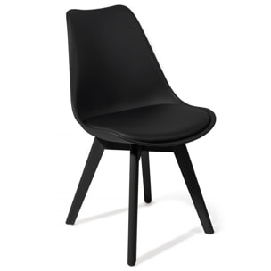 Tomasucci Lot de 4 Chaises KIKI EVO BLACK Noir