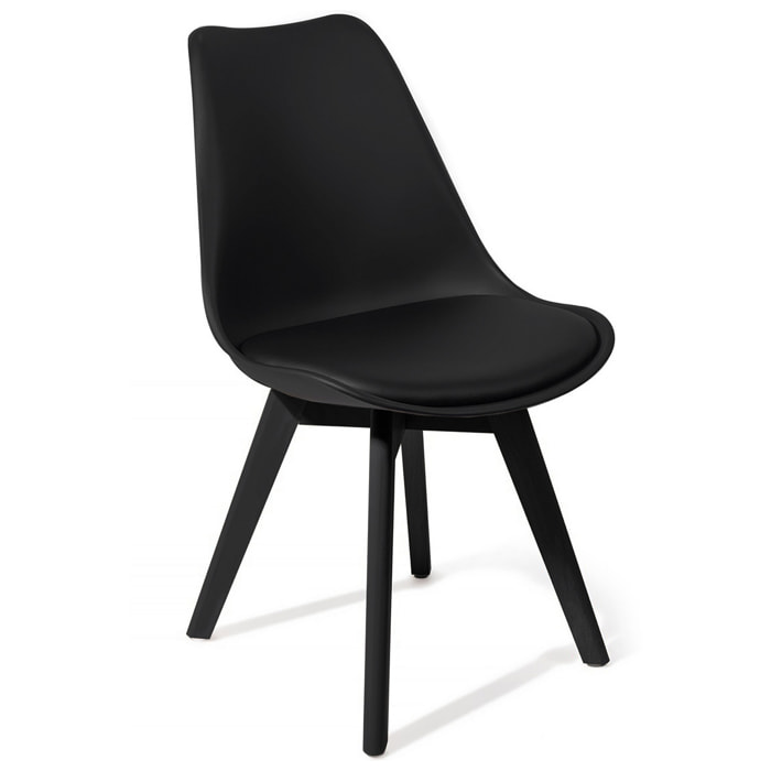 Tomasucci Lot de 4 Chaises KIKI EVO BLACK Noir