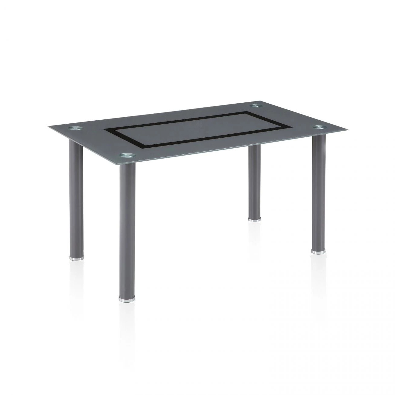 Mesa de comedor Gray Gris - Cristal gris