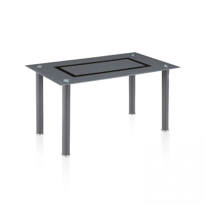 Mesa de comedor Gray Gris - Cristal gris