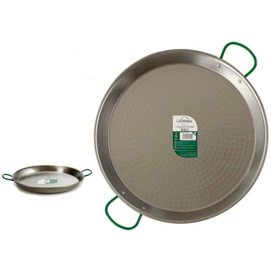 Paellera pulida de 55 cm con capacidad para 16 raciones.