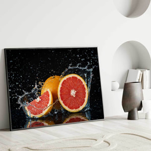 Affiche encadreé pamplemousse Affiche + cadre en métal - Noir