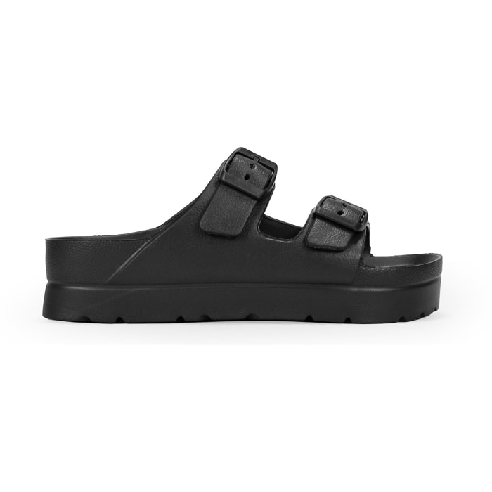 Sandalias de plataforma negras en goma