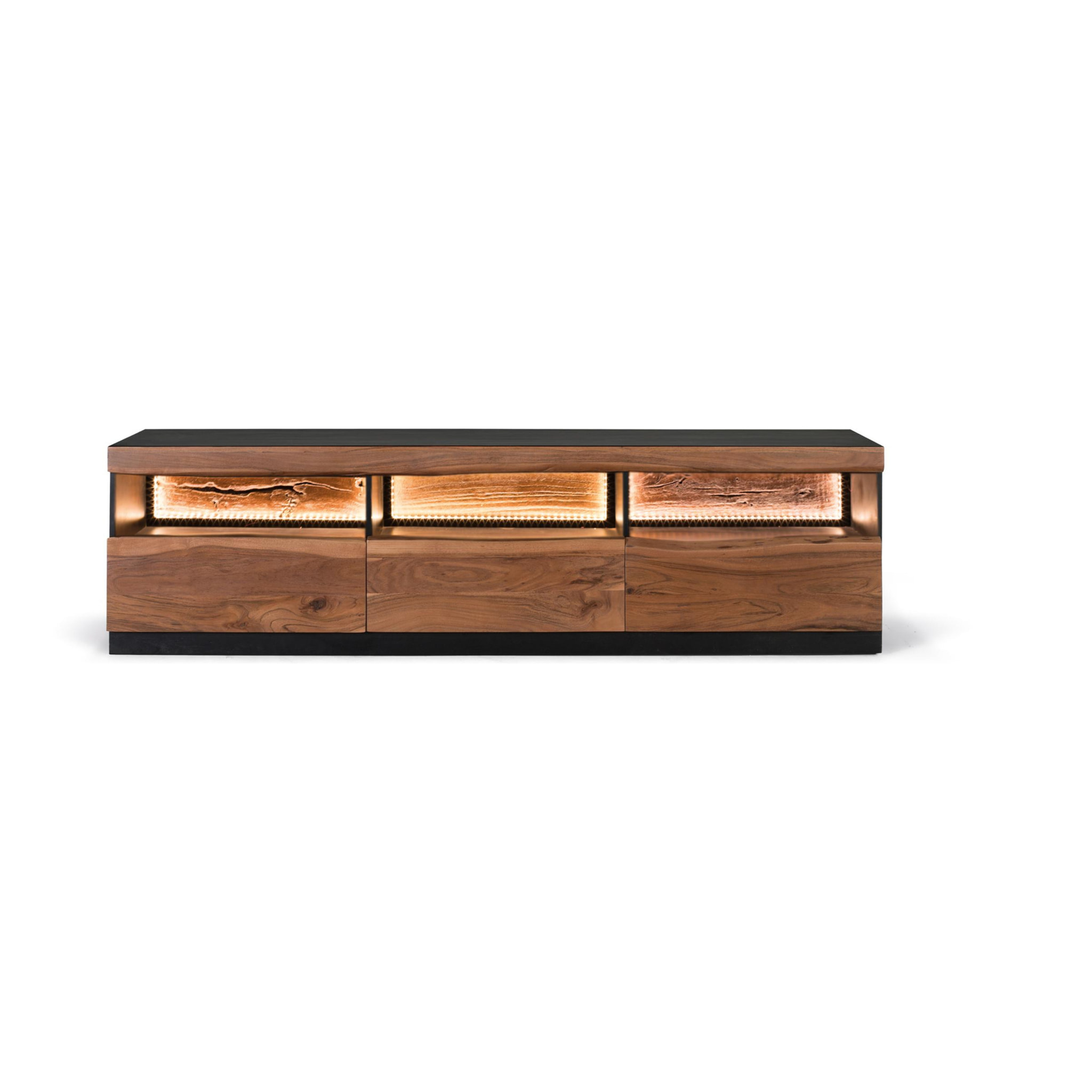 Mueble TV de Madera de Acacia 180 Cm Estilo Rústico Moderno