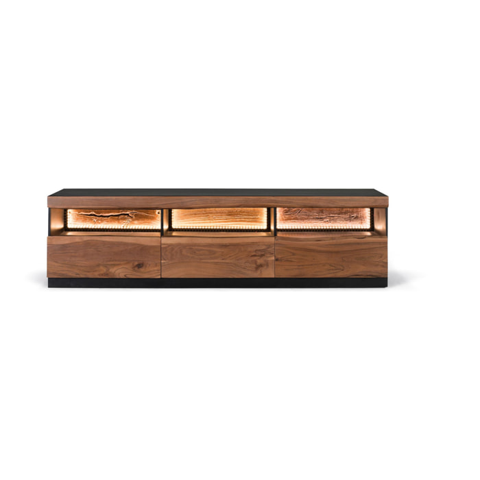 Mueble TV de Madera de Acacia 180 Cm Estilo Rústico Moderno