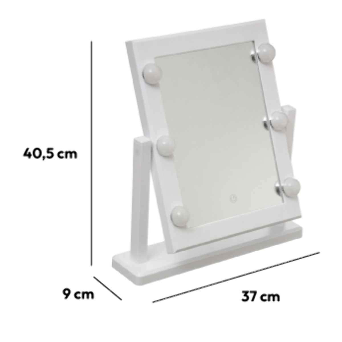 Miroir à led 40x37 cm Blanc