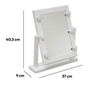 Miroir à led 40x37 cm Blanc