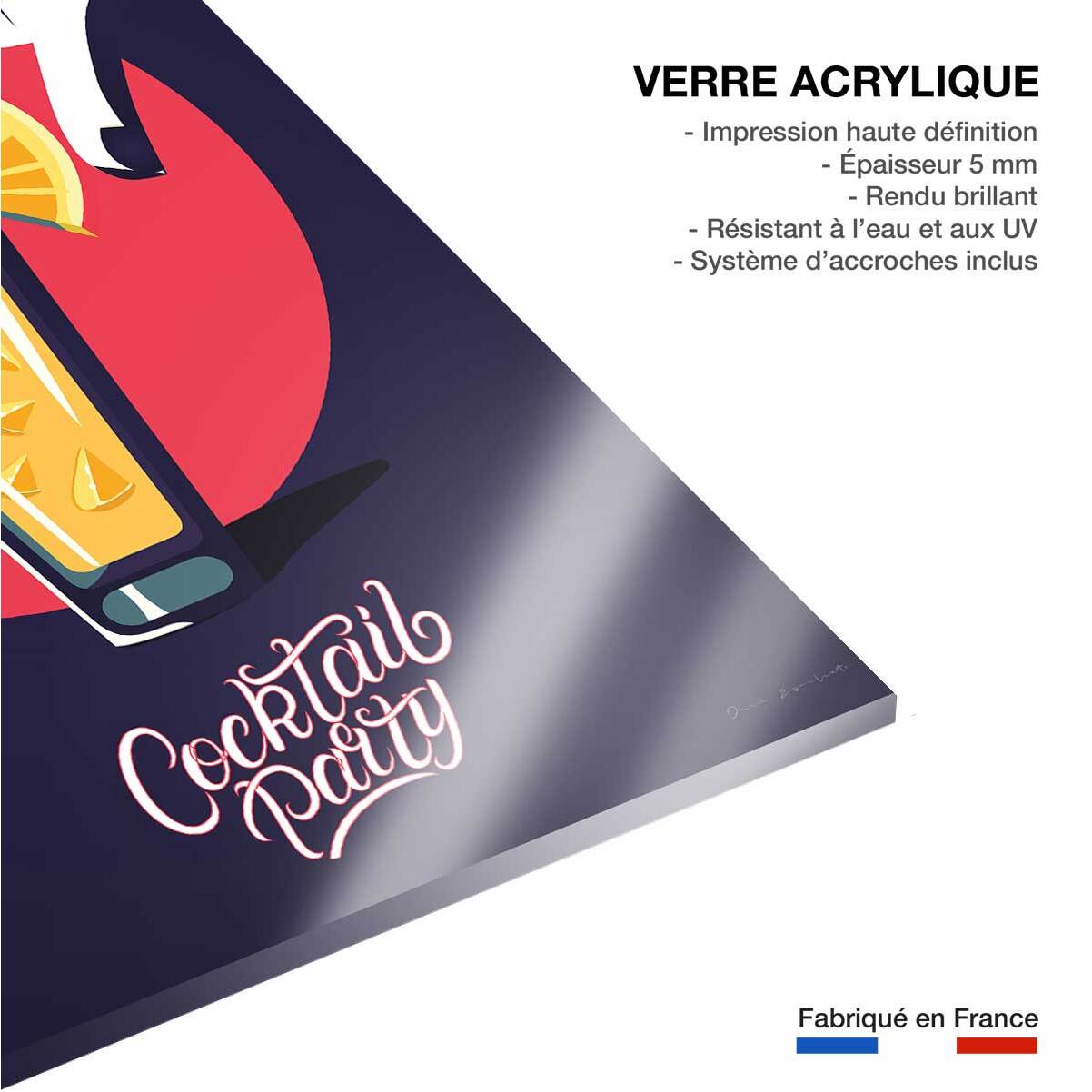 Tableau cuisine Cocktail party Tableau plexiglas